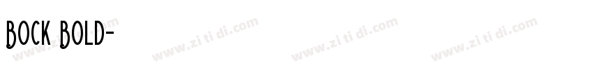 Bock Bold字体转换